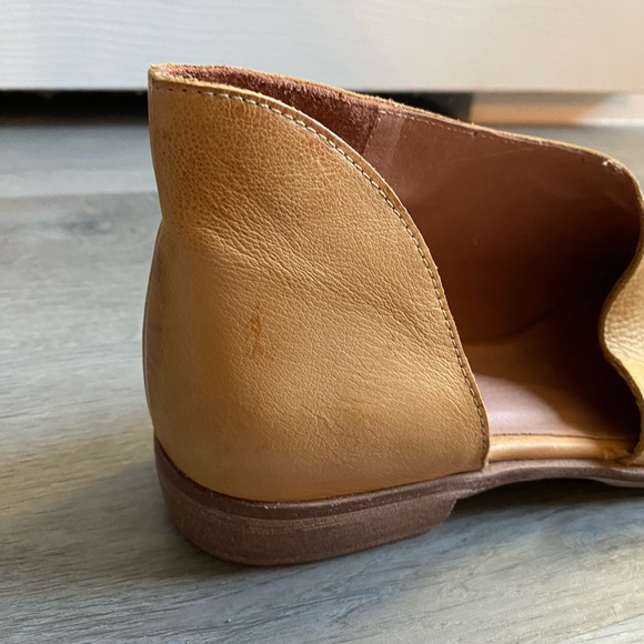 Free People Royale D'Orsay Point Flats Leather EU 39 US 8.5 Classic Academia Tan - Picture 7 of 11